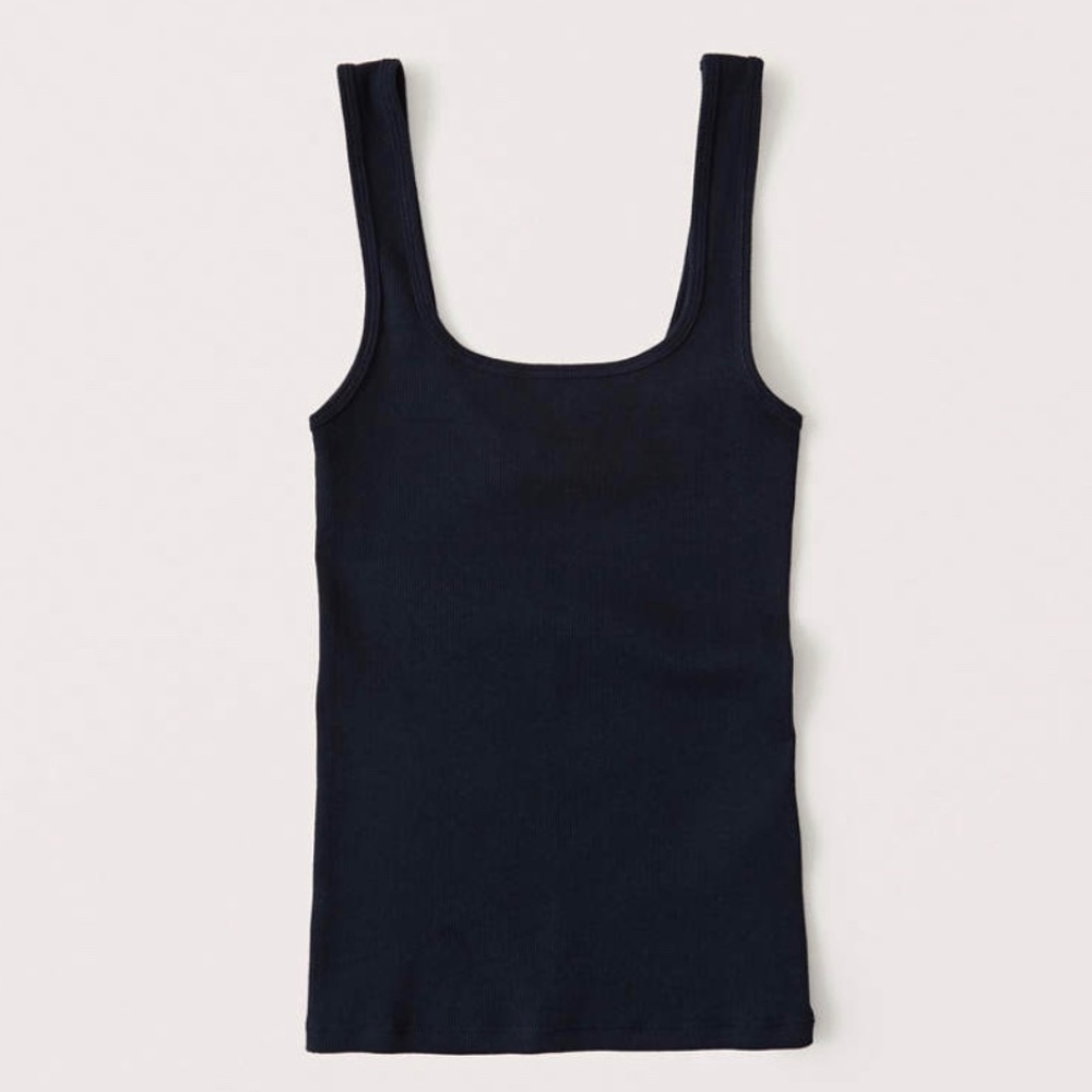 Abercrombie & Fitch Dark Blue Scoop Neck Tank Top